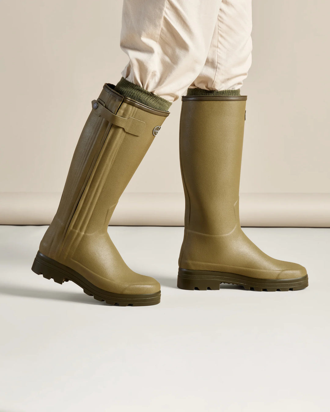 Le Chameau Men's Chasseur Neoprene Lined Full Zip Wellington Boot