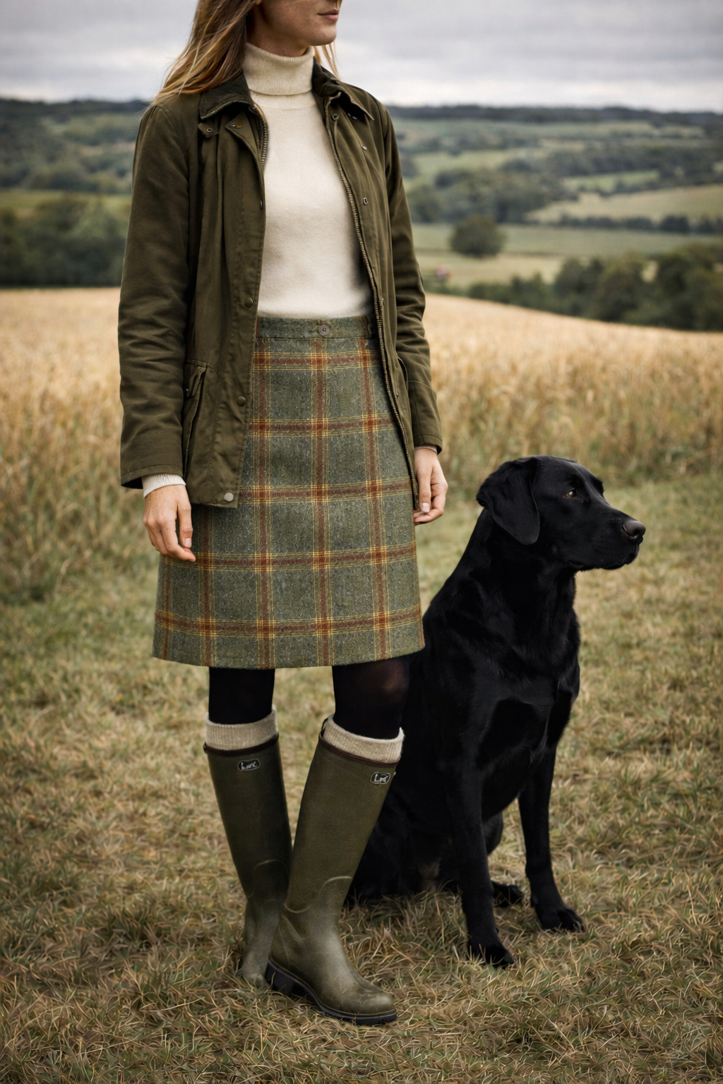 Laksen Bettws Hall Tweed Skirt