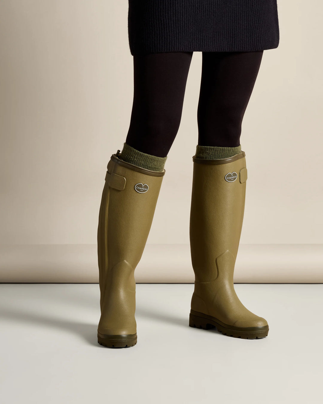 Le Chameau Ladies Chasseur Neoprene Lined Full Zip Wellington Boot