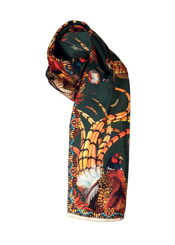 Clare Haggas Silk Scarf - Heads or Tails - Narrow