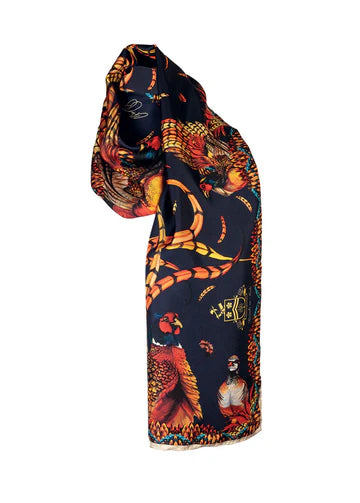 Clare Haggas Silk Scarf - Heads or Tails - Narrow