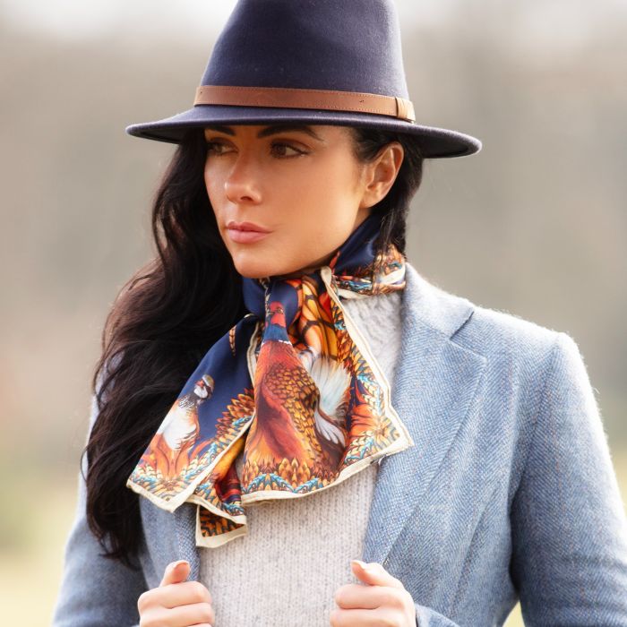 Clare Haggas Silk Scarf - Heads or Tails - Narrow
