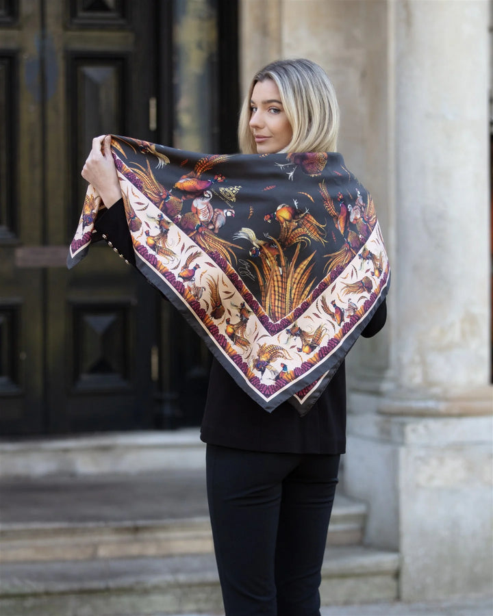 Clare Haggas Silk Scarf - George & Friends - Large Square