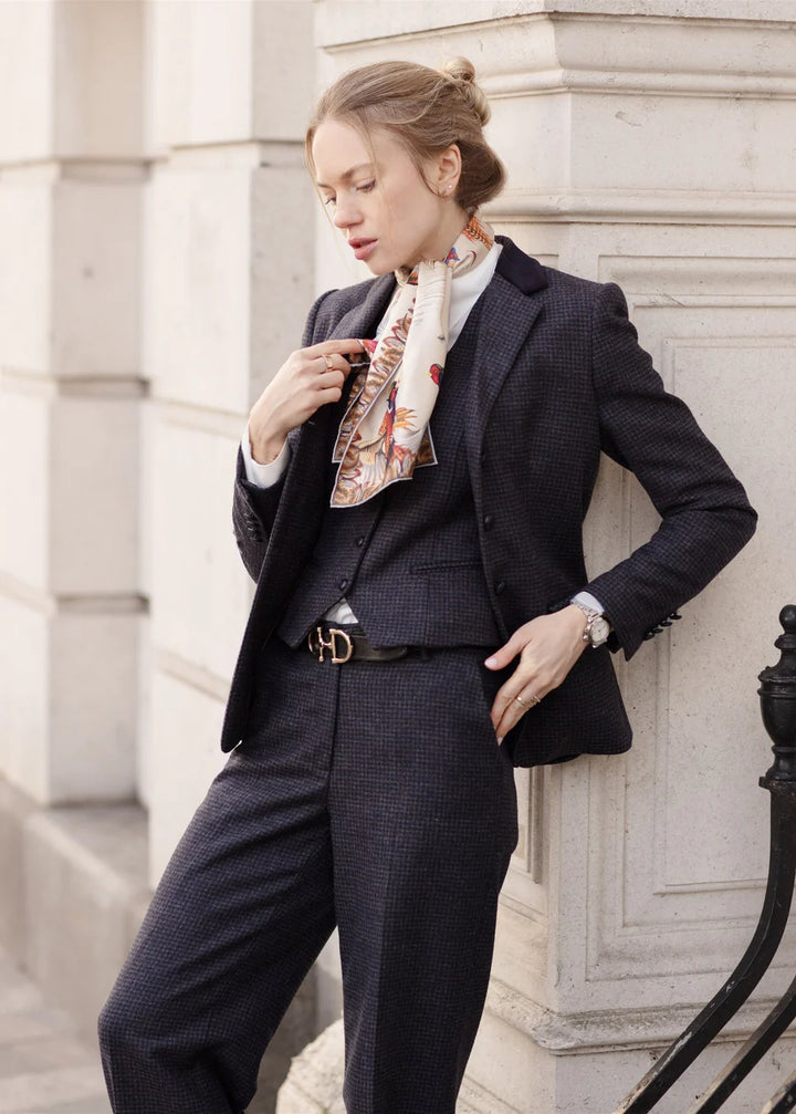 Clare Haggas Silk Scarf - Turf War - Narrow