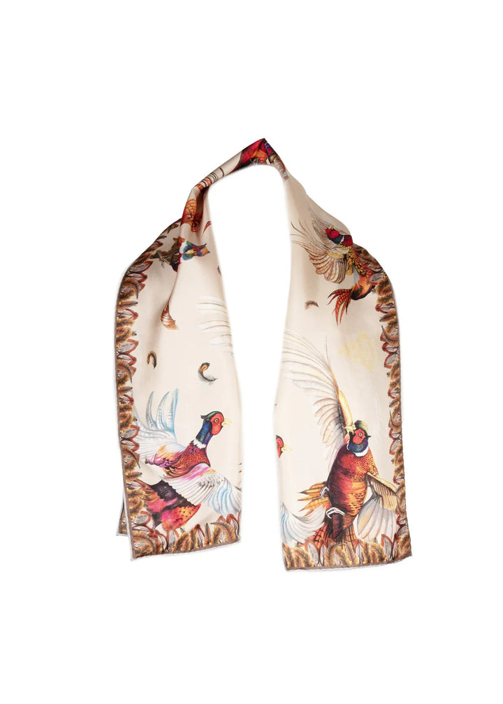 Clare Haggas Silk Scarf - Turf War - Narrow