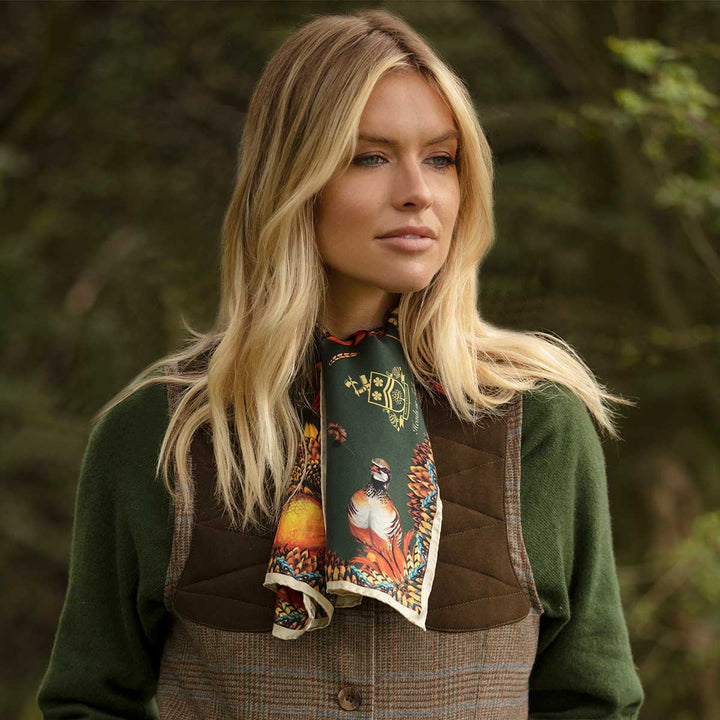 Clare Haggas Silk Scarf - Heads or Tails - Narrow